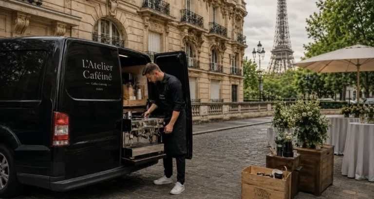 Installation d'une machine à café professionnelle pour un événement à Paris — L'Atelier Caféiné